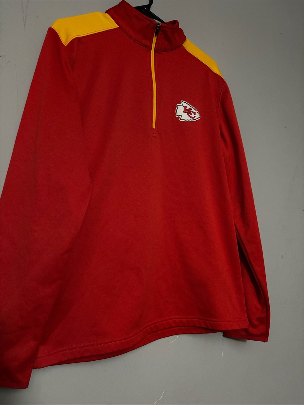 NFL Red Quarter-Zip Pullover with Yellow Accents